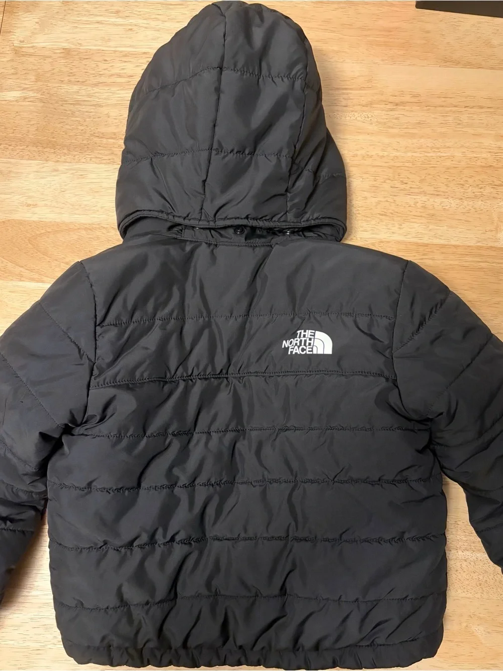 The North Face Kids Black Reversible Hooded Puffer Jacket